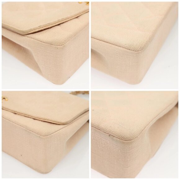 CHANEL Matelasse Chain Diana Shoulder Bag Canvas Pink CC Auth 120753 - Picture 14 of 16